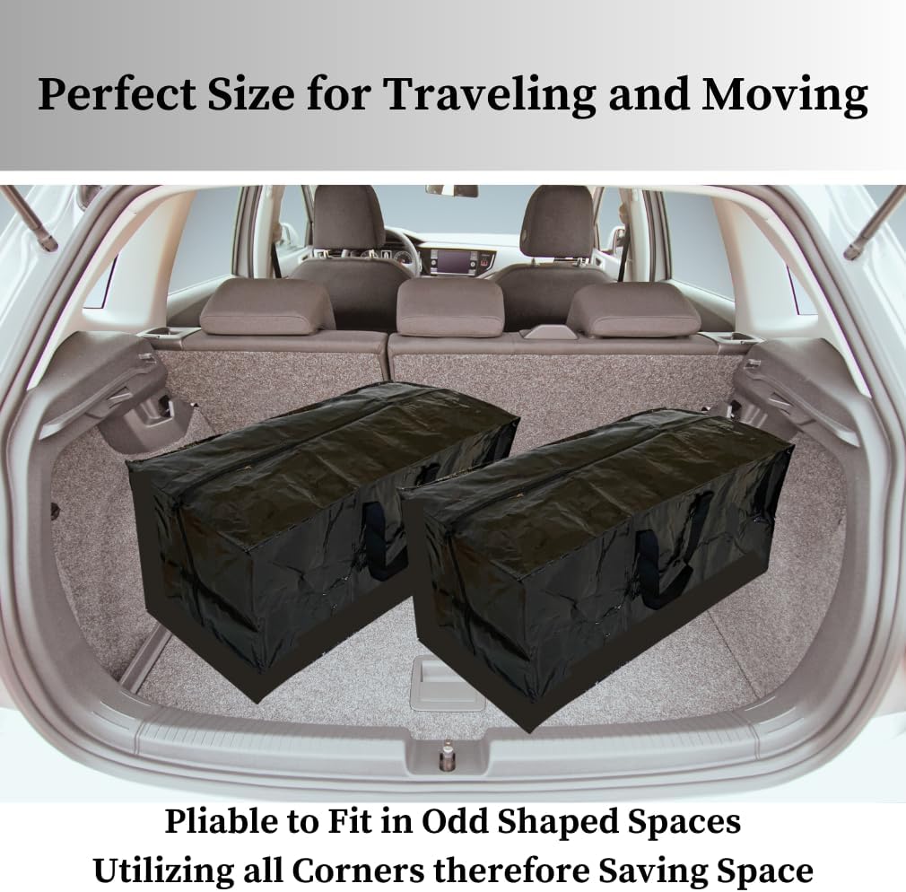 Extra Large Packing Bags for Moving - 5.5ft Storage Totes with Zippers & Handles for Cushions, Comforters, Camping