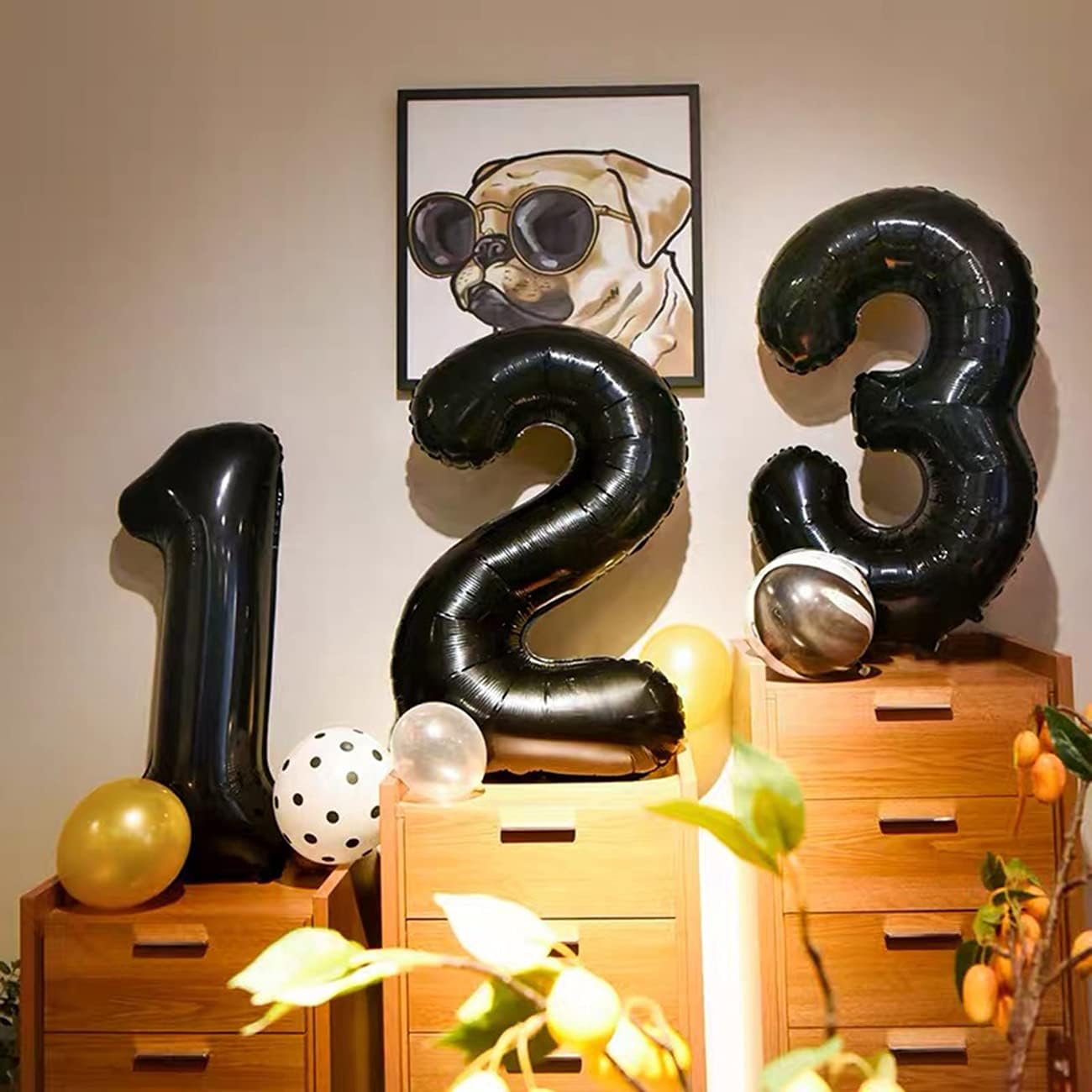 Skiennix Giant Number 30 Balloons - Jumbo Foil Mylar for 30th Birthday & Anniversary Celebrations
