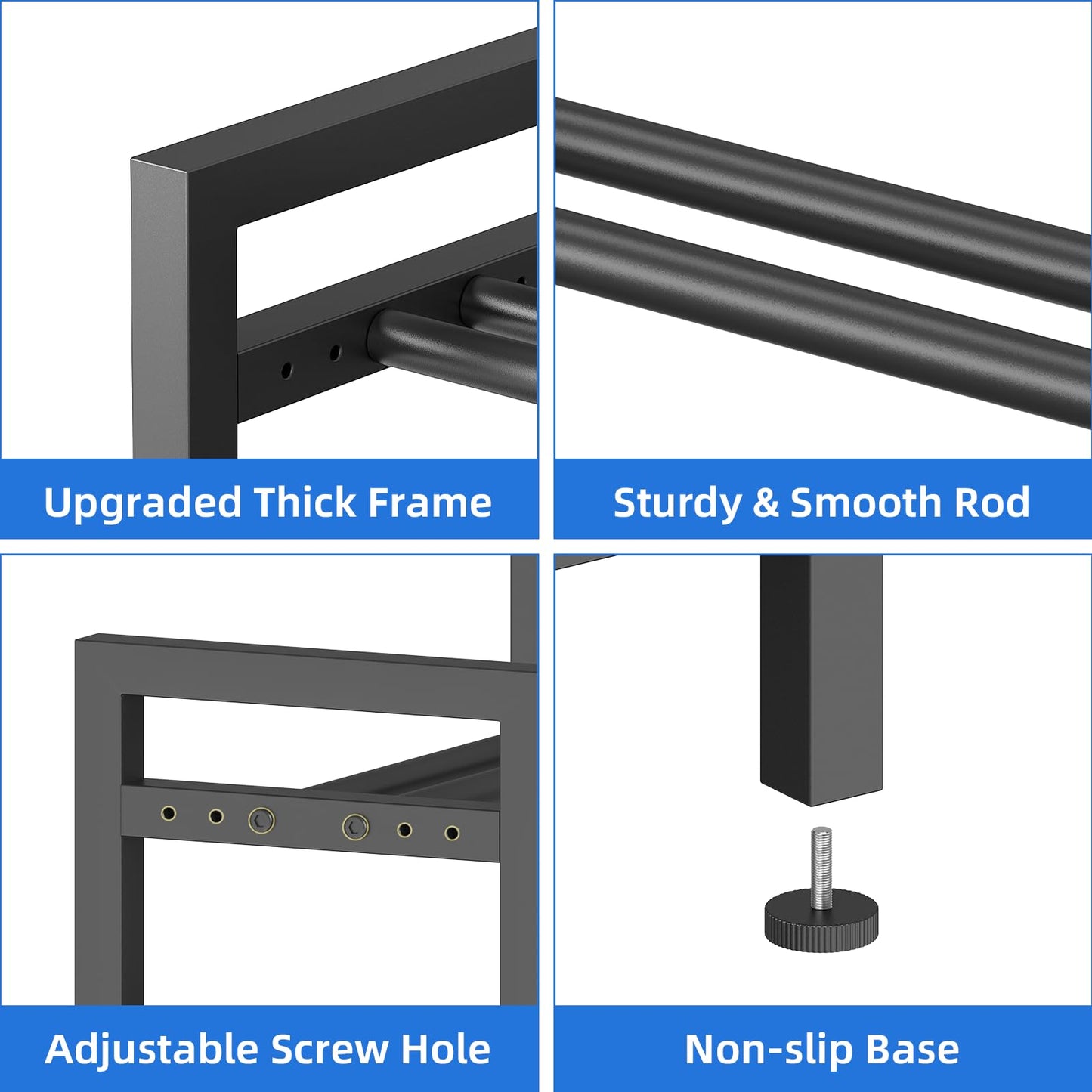 4 Tier Dumbbell Rack,Adjustable Weight Rack for Home Gym,Heavy Duty Weight Stand,800LBS Capacity Kettlebells Storage,Workout Equipment Organizer (Rack Only)