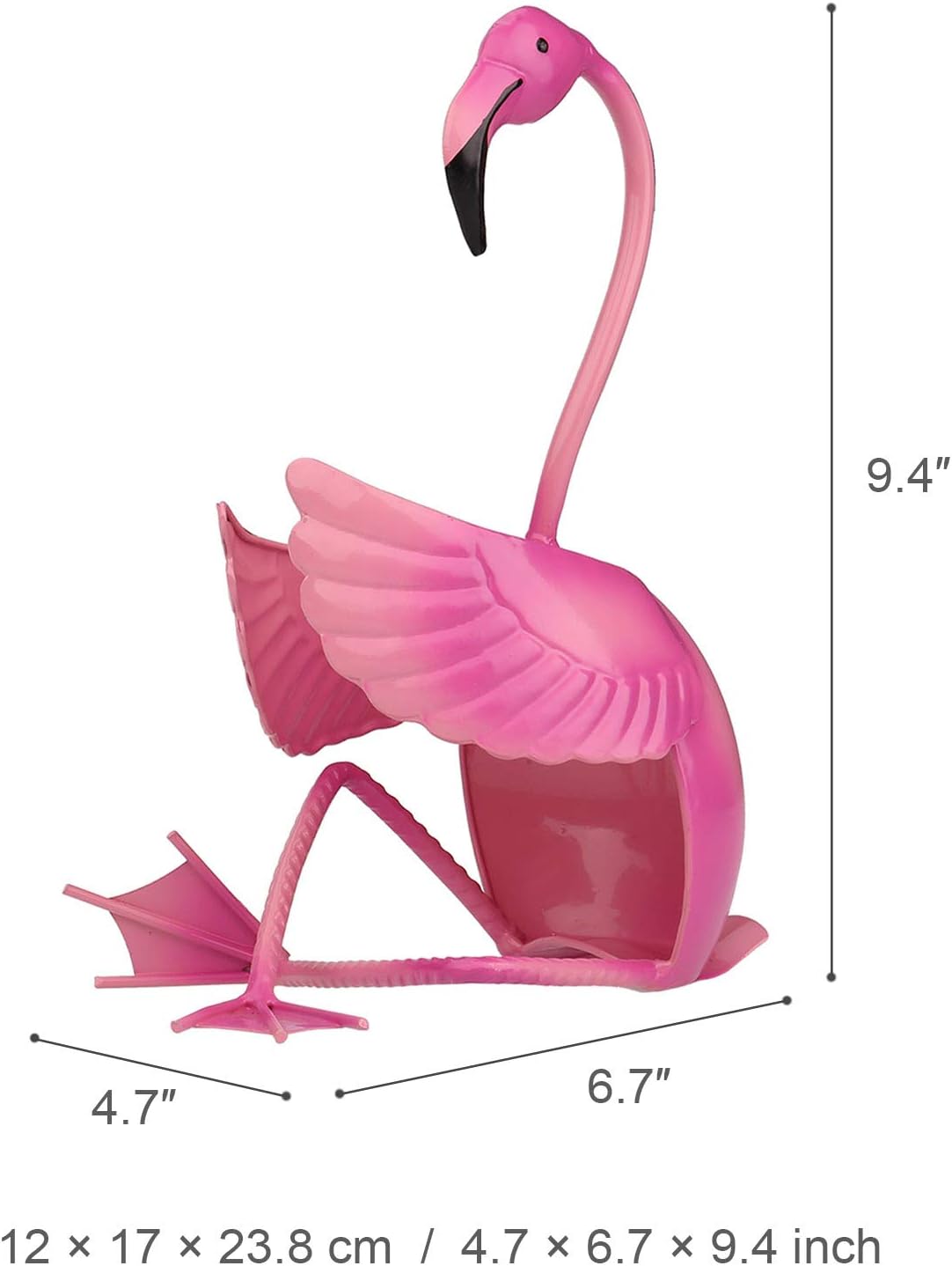 Flamingo Wine Holder - Metal Sculpture Wine Shelf for Home Decor & Crafts