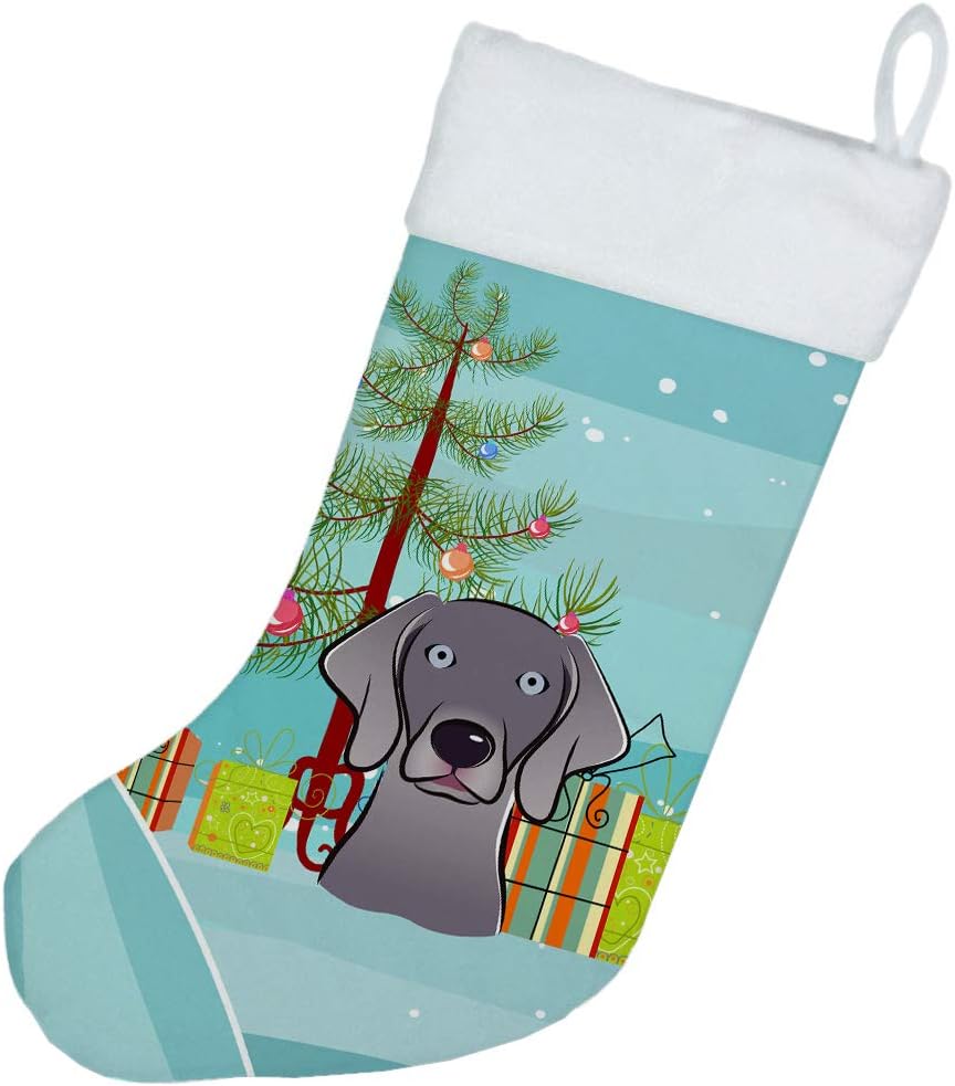 Shih Tzu Christmas Stocking - Chocolate Brown Dog Holiday Decor for Fireplace