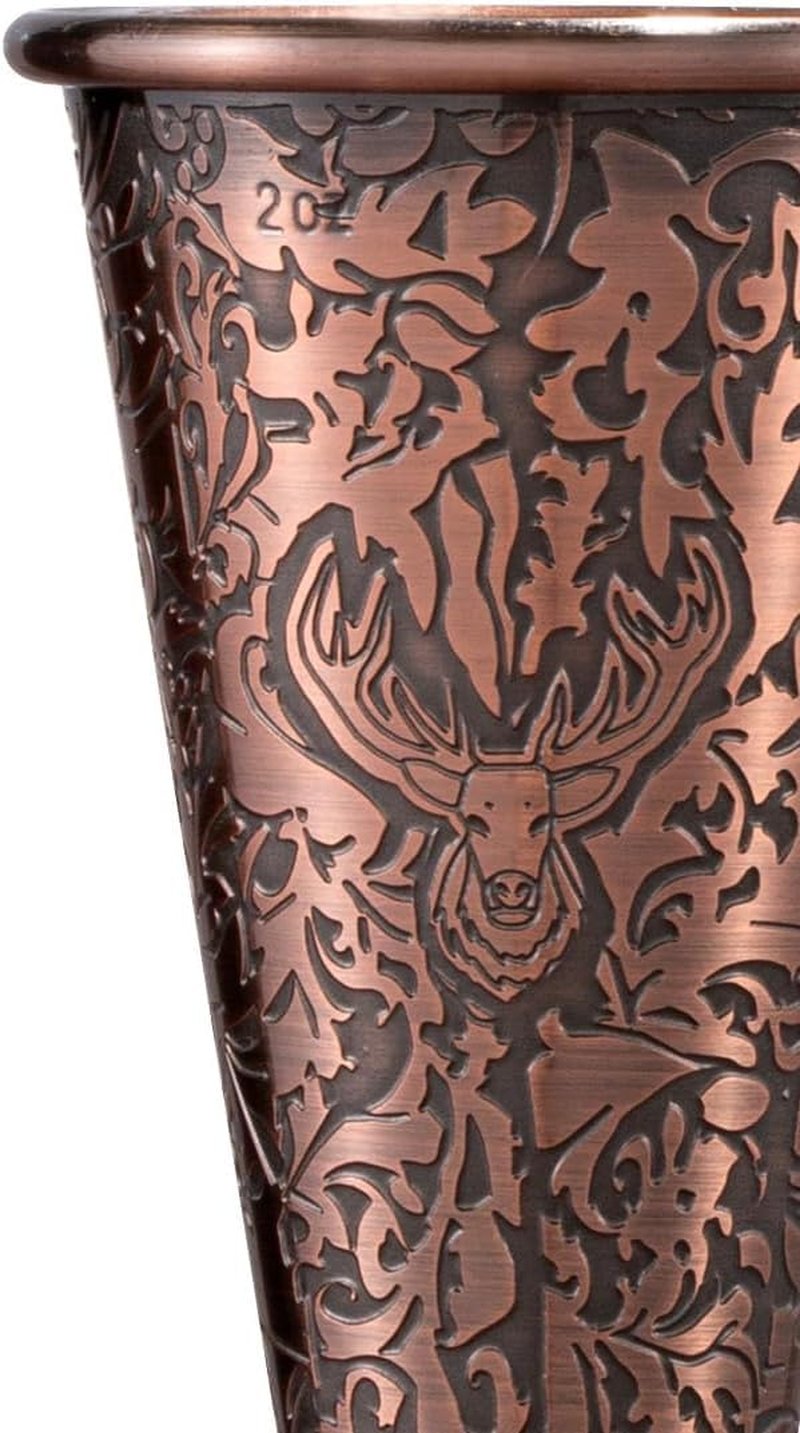 Sky Fish 3D Etched 18-Piece Bartender Kit Stainless Steel Boston Cocktail Shaker Set Copper Plated Bartending Tools Suit for Bar Tools Set Mixology Enthusiasts, Professional Bartenders and Home Drink