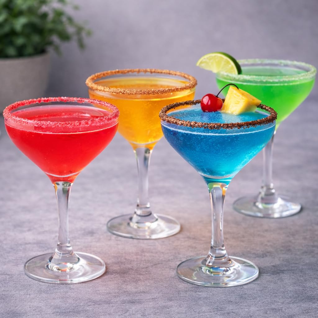 RoxiSpice Margarita Salt Rimmer Set (6 oz, Margarita Lime) Flavored Rimming Garnish for Cocktail Glasses, Complete System with Rim Dish and Wetting Sponge