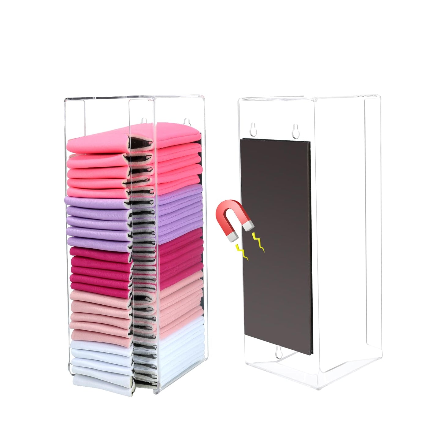Wanapure Magnetic Acrylic Can Cooler Holder, Beer Can Sleeves Storage, Wall Mounted Can Cooler Dispenser, Gifts for Beer Lovers