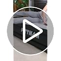 Twin 18-Inch High Inflatable Air Mattress with Built-In Pump - Black
