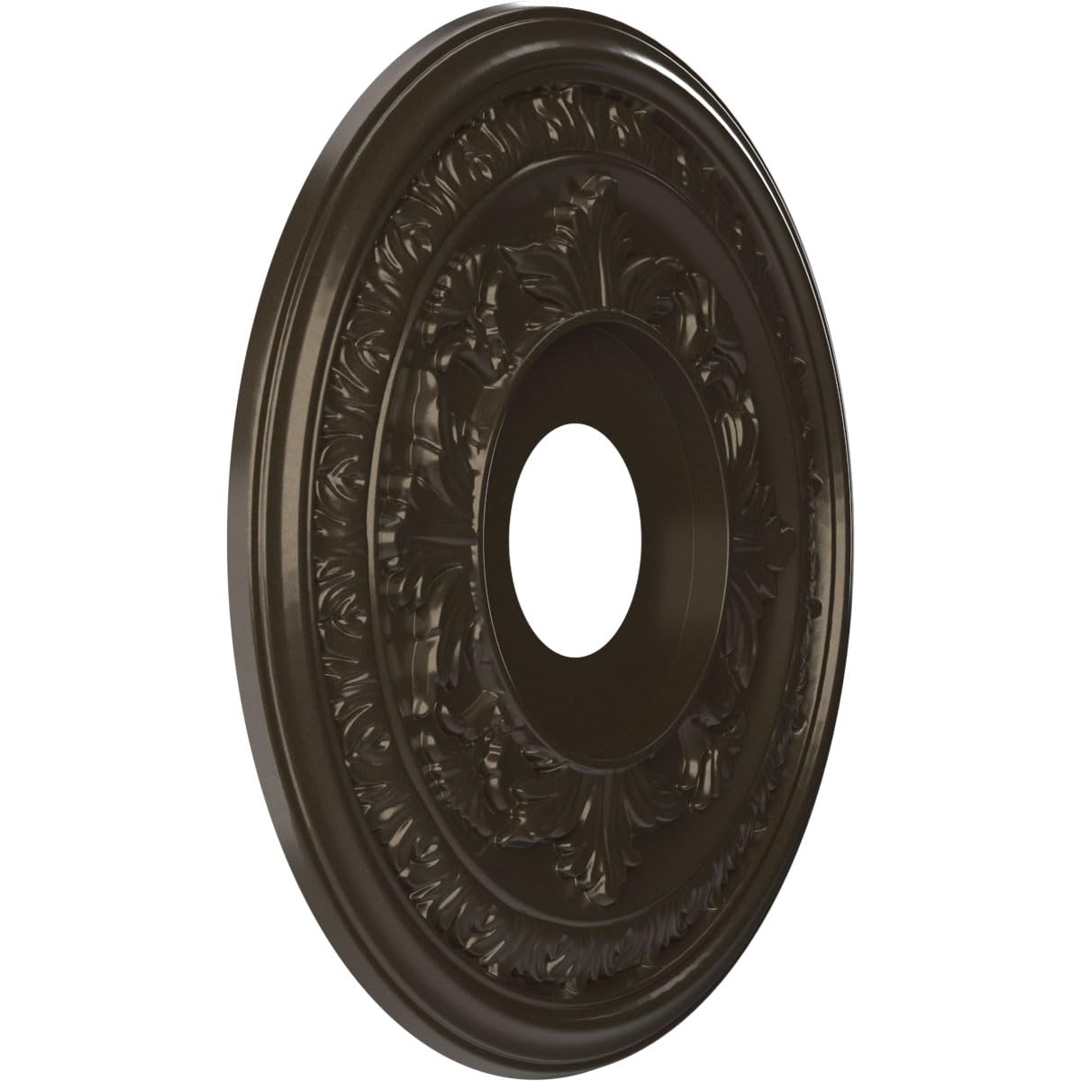Ekena Millwork CMP16BACDB Baltimore Thermoformed PVC Ceiling Medallion (Fits Canopies up to 6 1/2"), 16"OD, Metallic Dark Bronze