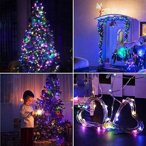 Ostwiki 12-Pack Colored Fairy Lights Battery Operated - 7 ft Copper Wire LED String Lights