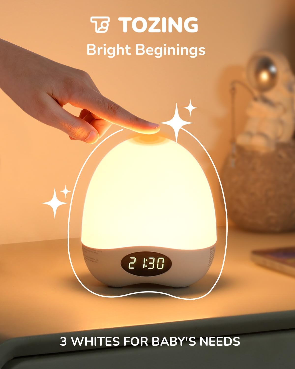 Skiennix Egg Night Light - Portable Rechargeable Baby Nightlight with Touch Control & RGB Colors