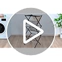 APEXCHASER White 3-Tier Clothes Drying Rack No Install Expandable Laundry Stand