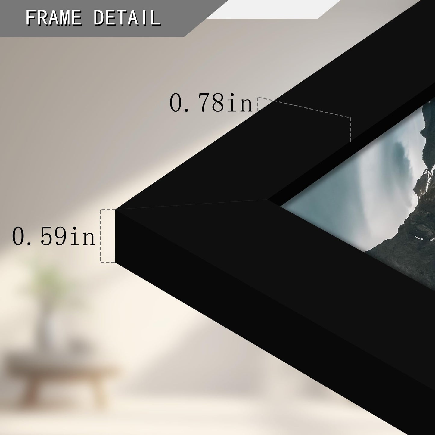 Picrit 8x12 Picture Frame Set of 4, Made of High Definition Real Glass, Display 6x8 with Mat or 8x12 Without Mat, Photo Frames for Wall Mounting or Table Top Display, Black