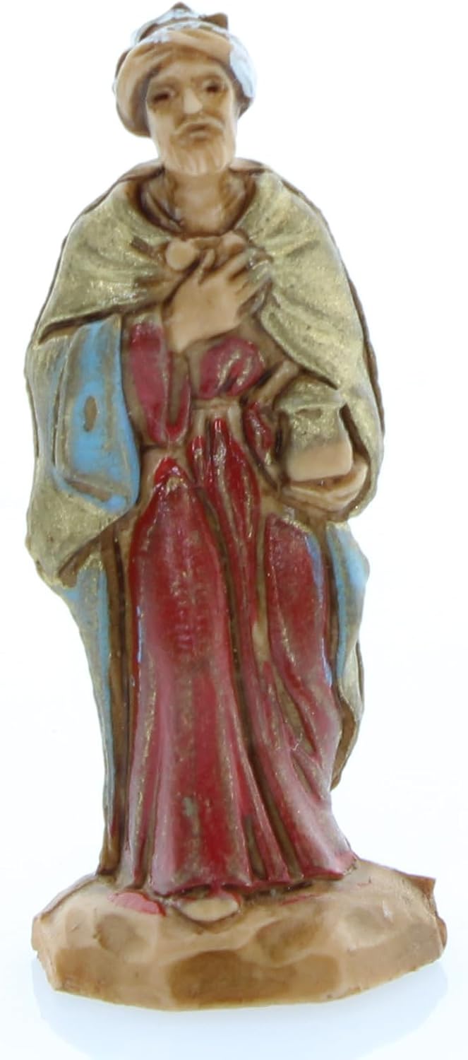 1.38-Inch Indestructible Three Wise Men Figurine – 18th Century Style, Hand-Finished by M. Landi, Made in Italy