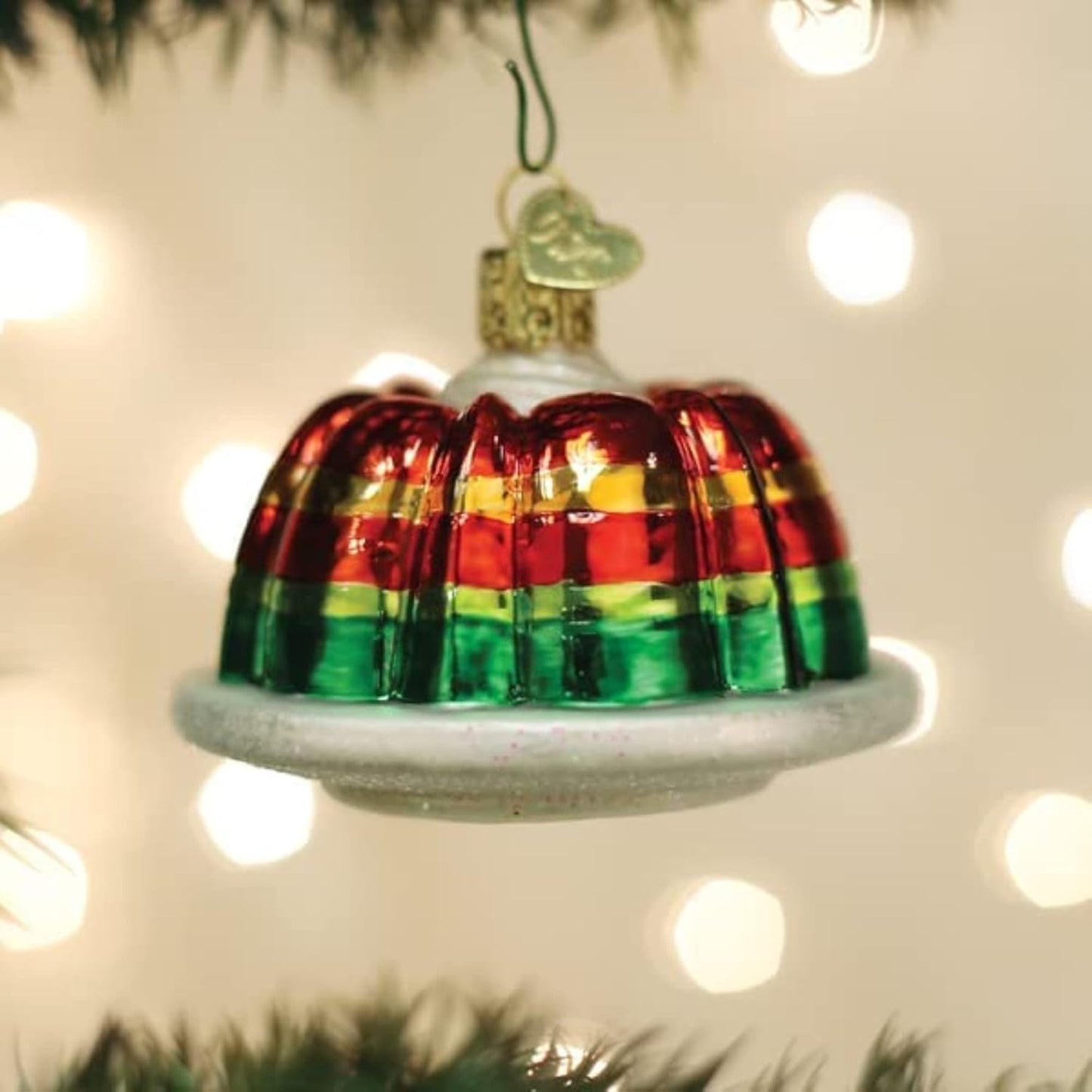 Handcrafted Glass Cheese Wedge Ornament - Unique Christmas Tree Decoration