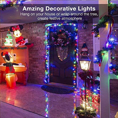 Hopolon 2 Pack Multicolor Easter String Lights, 50 LEDs, Green Wire, 13FT