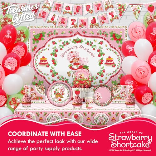 Treasures Gifted Licensed Strawberry Shortcake Party Decorations Set for 16 Guests - Baby Shower & Birthday Supplies