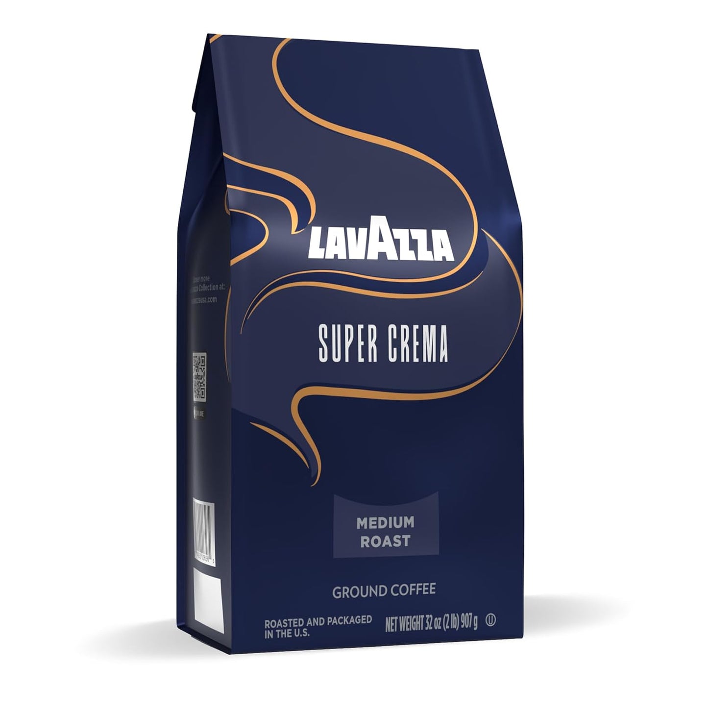 Lavazza Super Crema Ground Coffee - Medium Roast Arabica & Robusta Blend, 32 oz Bag