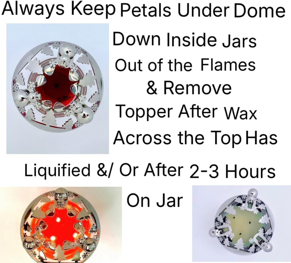 Skiennix Adjustable Candle Topper - Winter Snow Globe Design with Snowman Knobs | Jar Candle Cover