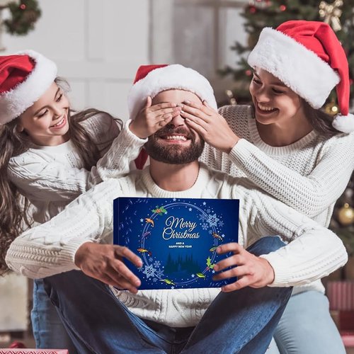Fishing Advent Calendar 2025 - 24 Days of Premium Fishing Lures | Perfect Christmas Gift for Men