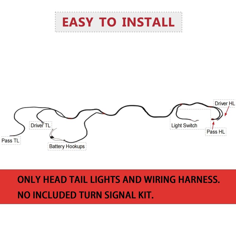 Shu-Ran Golf Cart LED Street Legal light Compatible Yamaha lights Kit G14, G16, G19, G22 Golf Cart Headlight Tail Light Kit 12V
