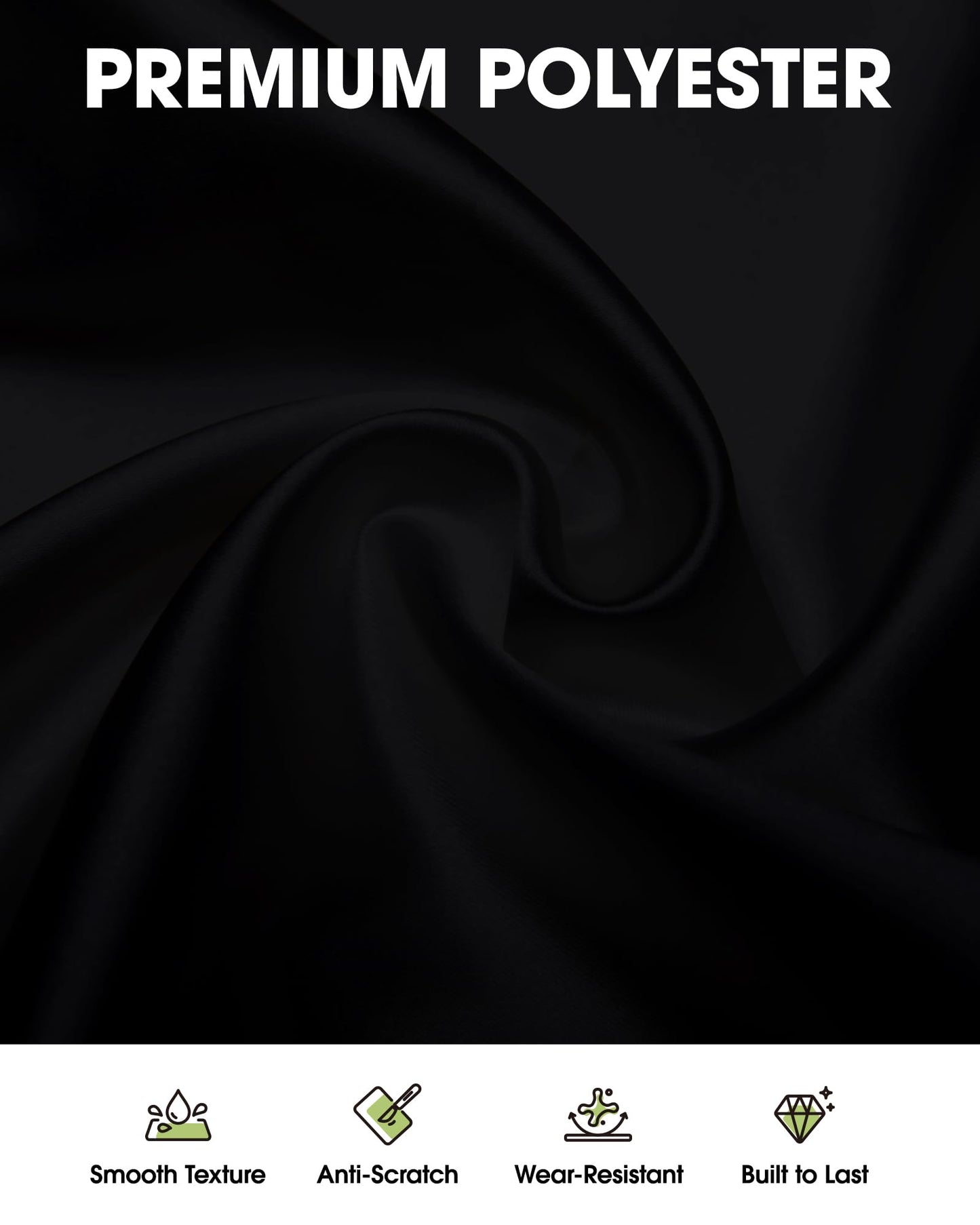 Pureegg Rectangle Table Cloth 60" x 102" – Durable Polyester Tablecloth Offers Reusable & Washable Protection, Ideal for Outdoor Party, Picnic, Wedding, Banquet and Birthday, 12 Pack, Black