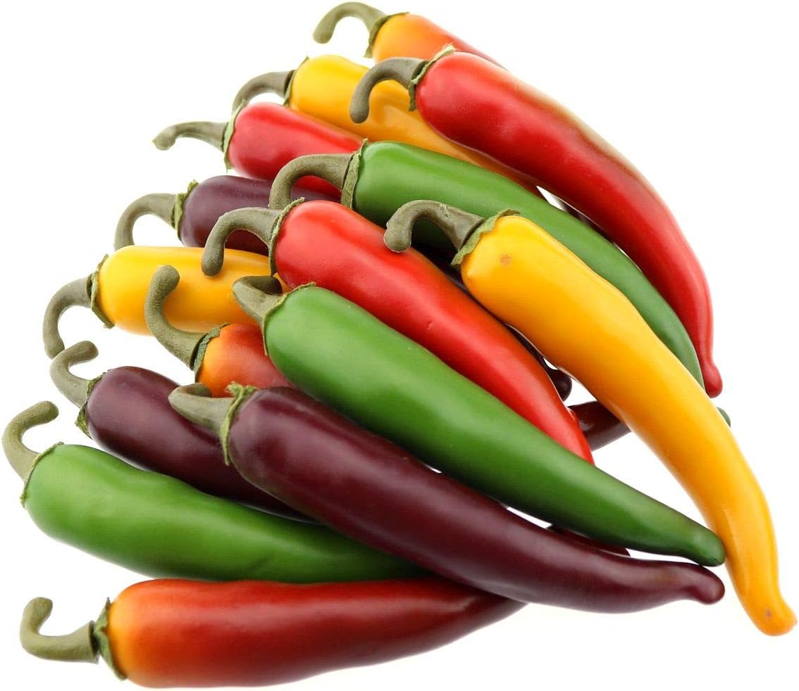 15pcs Lifelike Artificial Pepper Decorations for Home & Kitchen Table Display