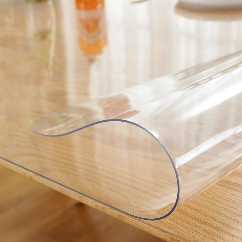 LovePads Clear Table Cover Protector, 42 x 70 Inch 2mm Thick Plastic Table Cover, Table Protector for Dining Room Table, Waterproof Dresser Cover Top for Kitchen, Coffee, Writing Desk