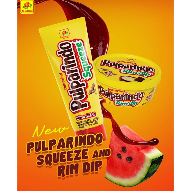 Pulparindo Rim Dip – Original or Mango Tamarind Candy Paste for Drinks, Fruit & More (8 oz)