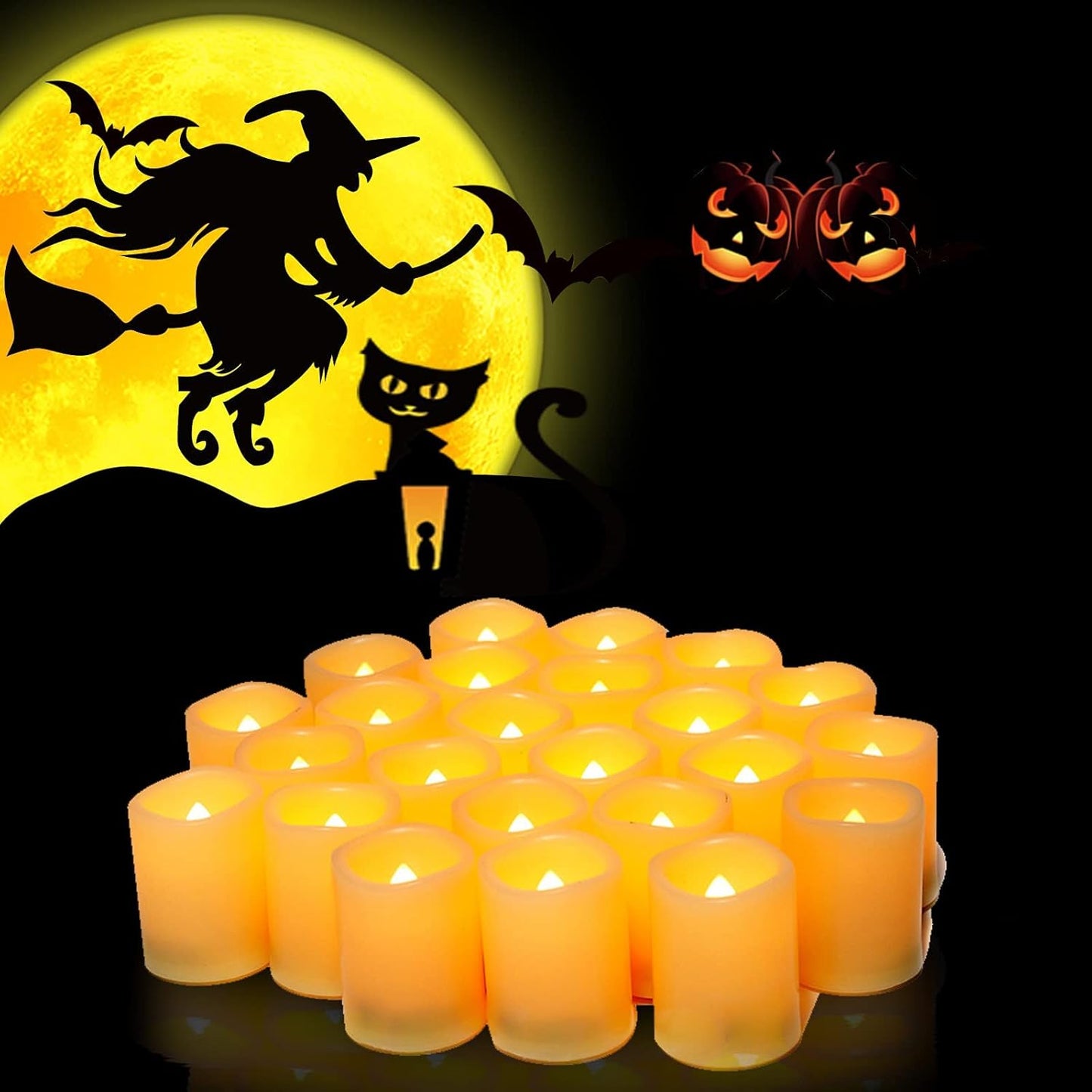 12 PCS LED Flameless Votive Candles - Long-Lasting Battery Operated with 120+ Hours Life