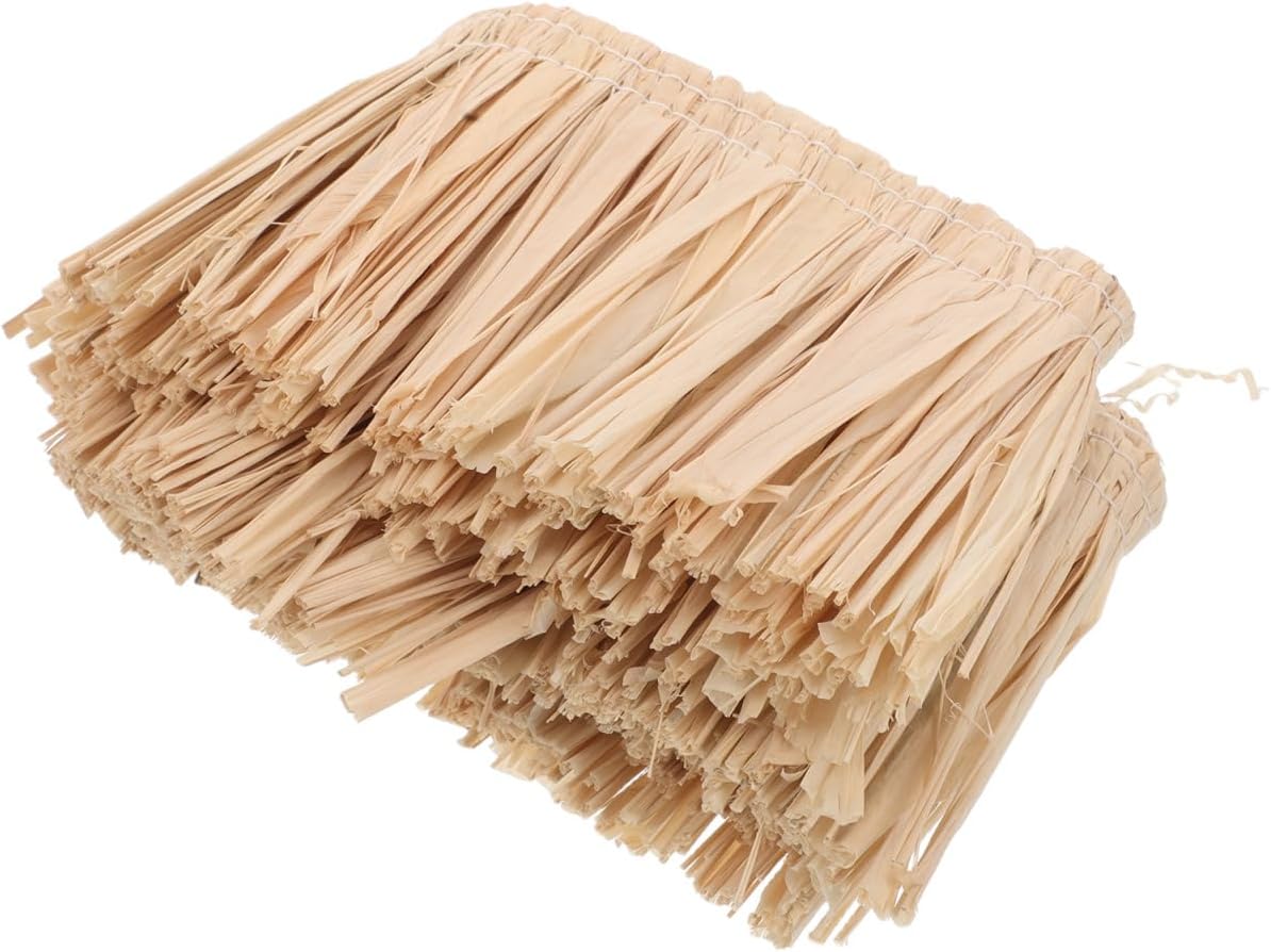 Raffia Fringe Trim by Skiennix - Handmade Straw Tassels for Boho Decor & Hawaiian Costumes