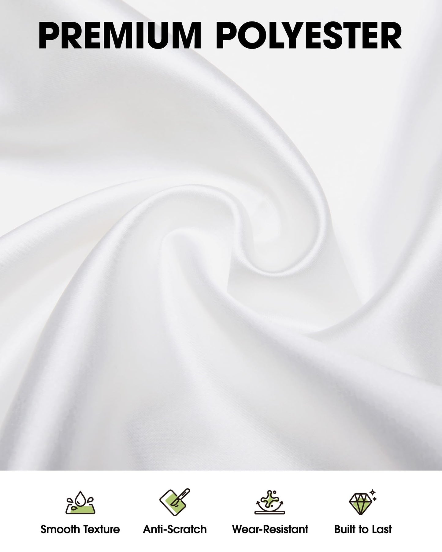 Pureegg Rectangle Table Cloth 60" x 102" – Durable Polyester Tablecloth Offers Reusable & Washable Protection, Ideal for Outdoor Party, Picnic, Wedding, Banquet and Birthday, 4 Pack, White