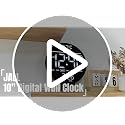 JALL 10" Large Digital Wall Clock with Remote, RGB Color, Big LED