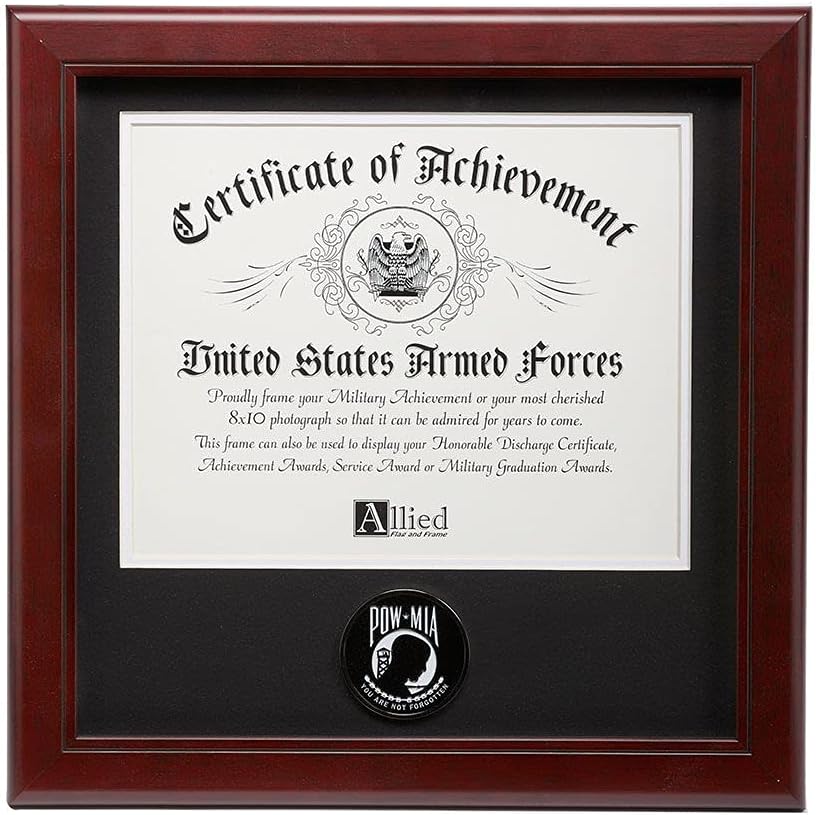 Allied Frame United States Army Certificate of Achievement Frame with Medallion - 8 x 10 inch
