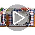Artoid Mode Buffalo Plaid Vases Flowers 4th of July Placemats Set 6,