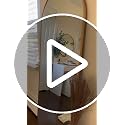 Full Length Floor Mirror with Stand - Arched Modern Design, 58x19 Black - Wall Mount or Standing