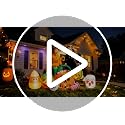 10FT Halloween Inflatable Pumpkin Ghost Yard Decoration with LED Lights