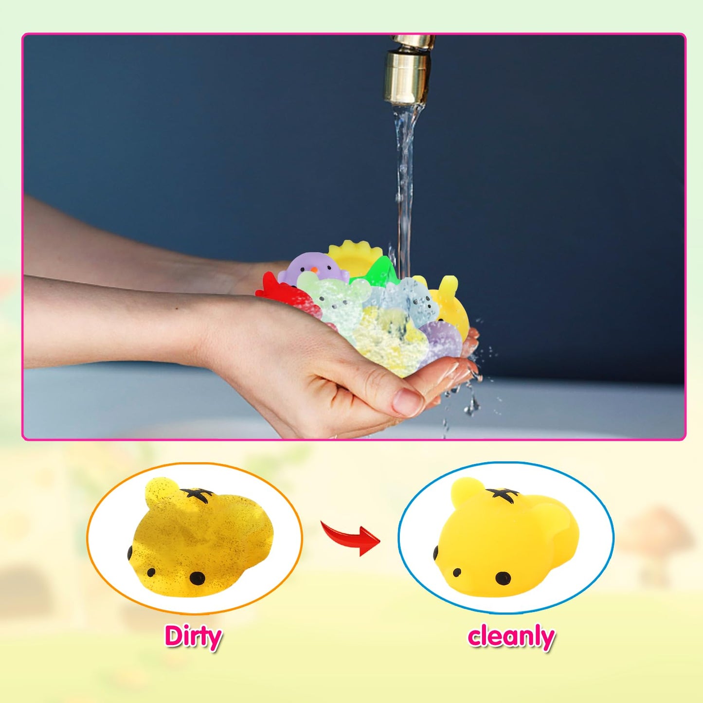 200 Pcs Mochi Squishy Toys, Kawaii Squishies Bulk Party Favors for Kids 4-8 8-12 Boys Girls Toddlers Teens, Gifts for Eastet Egg Fillers Birthday Party Classroom Prizes Goodie Bag Stuffers