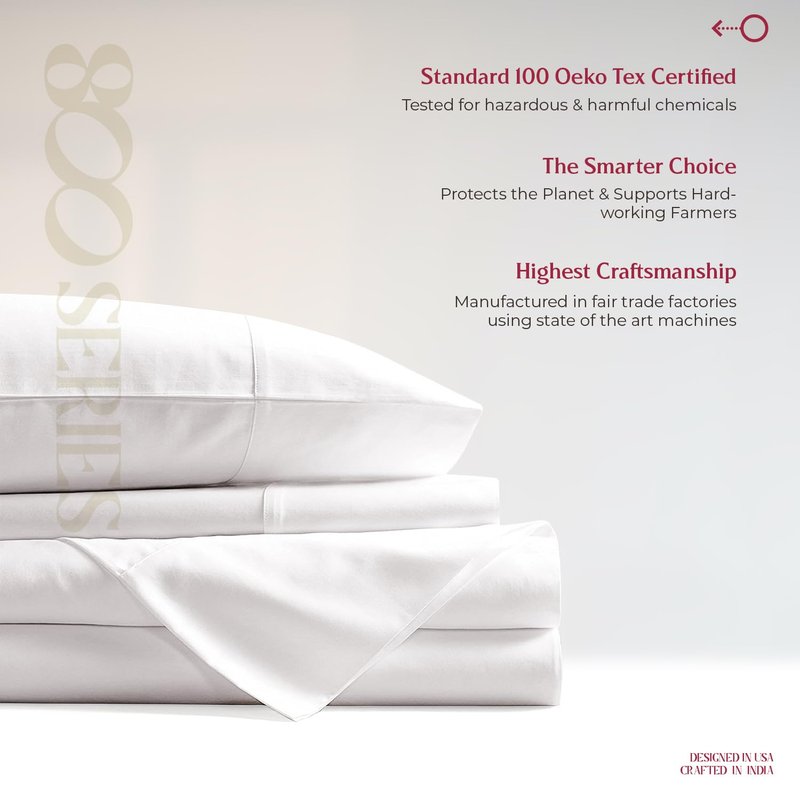 Mayfair Linen 100% Egyptian Cotton Deep Pocket King Fitted Sheet - Luxury 800 Series Tranquil Collection King Fitted Sheet Only (Sage Green), Soft Cooling Hotel Bottom Sheets, Fits Upto 18" Mattress
