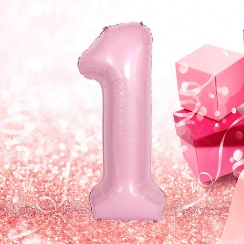 JANOU 40-Inch Pink Helium Foil Balloon - Perfect for 1st Birthday, Baby Shower & Wedding Decor