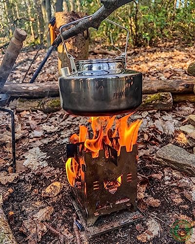 Fire-Maple Antarcti Camping Kettle 1.6 Quarts Stainless Steel Open Fire Pot