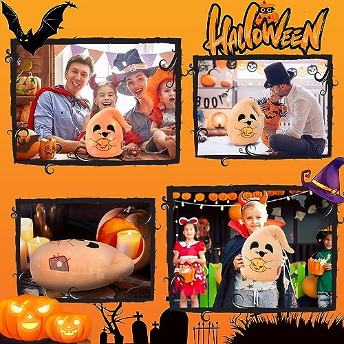 BSTAOFY 12'' Light up Halloween Ghost Plush Pillow with Pumpkin Lantern LED Halloween Plush Toy Home Party Decorations Nightmare Before for Toddler Kids