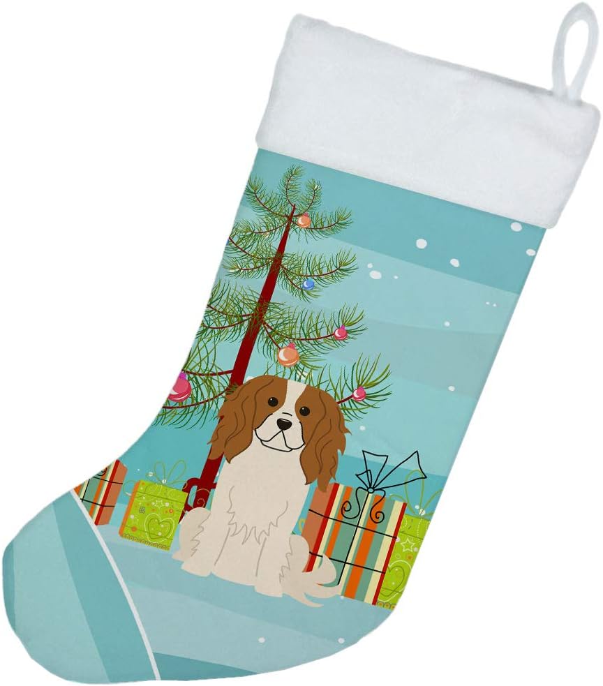 Merry Christmas Tree Dogue de Bordeaux Stocking - Festive Fireplace Decor for Holidays