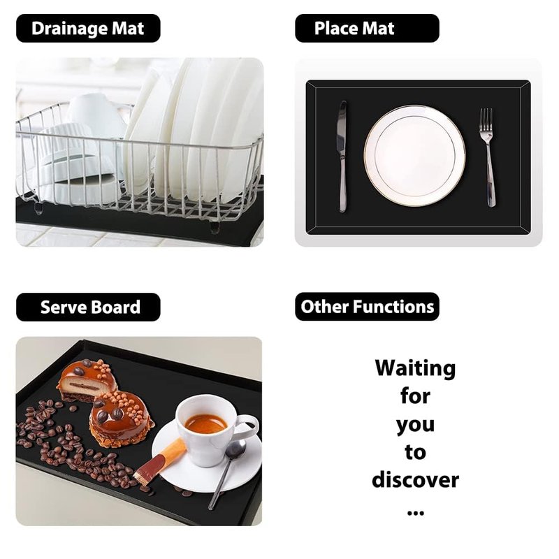 WK Plastic Flexible Cutting Boards for Kitchen Set of 4, Colored Cutting Board Mats with Food Icons, Non-Slip Cutting Mats, BPA Free, Dishwasher Safe