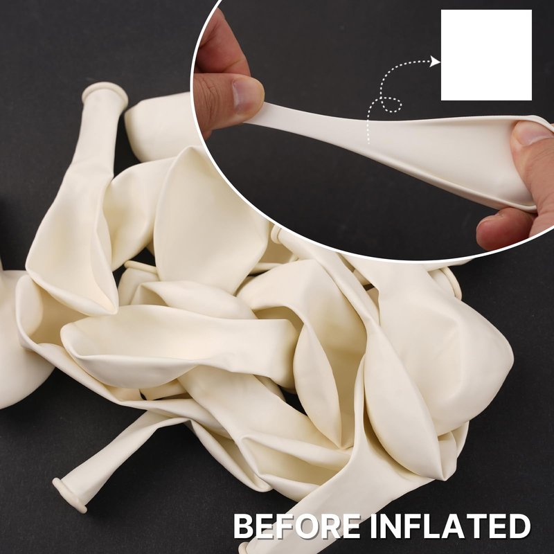 PartyWoo White Balloons 127pcs Different Sizes Pack of 36 18 12 10 5 Inch Matte White Latex Balloon Arch Kit Garland for Wedding Bridal Graduation Baby Shower Birthday Party Decorations White-Y13