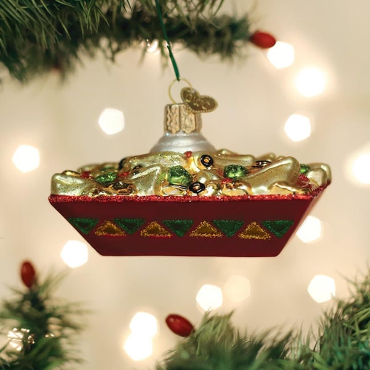 Handcrafted Glass Cheese Wedge Ornament - Unique Christmas Tree Decoration