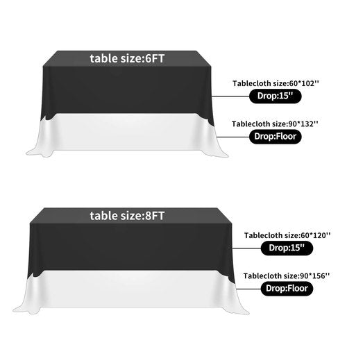Fokitut 2 Pack Waterproof Rectangle Tablecloth, 60x102 Inch, Stain Resistant and Wrinkle Polyester Table Cloth, Fabric Table Cover for Kitchen Dining, Wedding, Party, Holiday Dinner-White