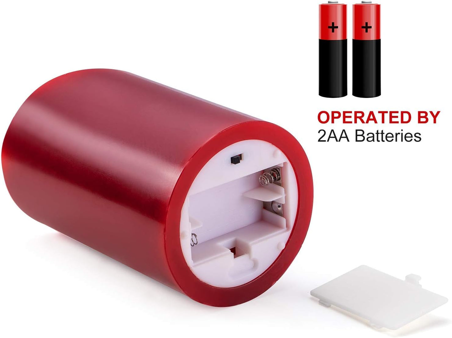 Flameless LED Drip-Less Wax Pillar Candles Set of 3 - Realistic Flickering Motion, Burgundy with Remote & 24-Hour Timer