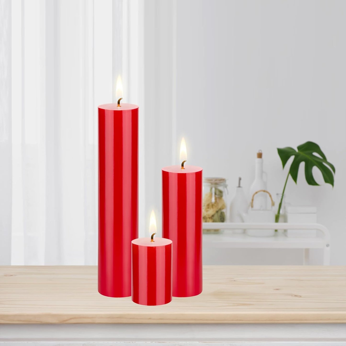 Unscented Black Pillar Candle - 2x6 Inch Hand Poured Premium Wax for Home Décor & Events