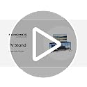 Ink Black 55-Inch TV Stand with LED Lighting, Storage & Adjustable Feet