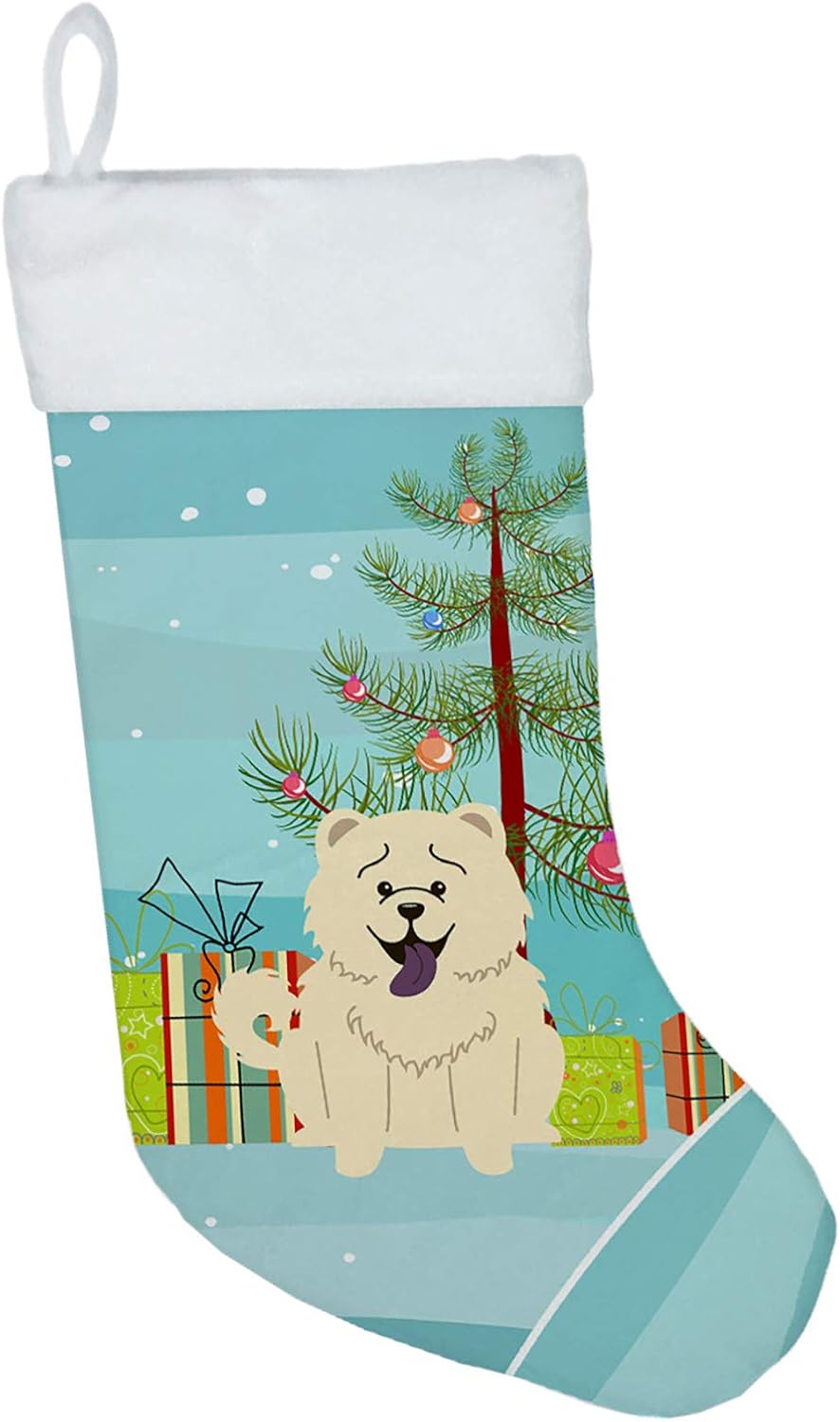 Merry Christmas Tree Dogue de Bordeaux Stocking - Festive Fireplace Decor for Holidays