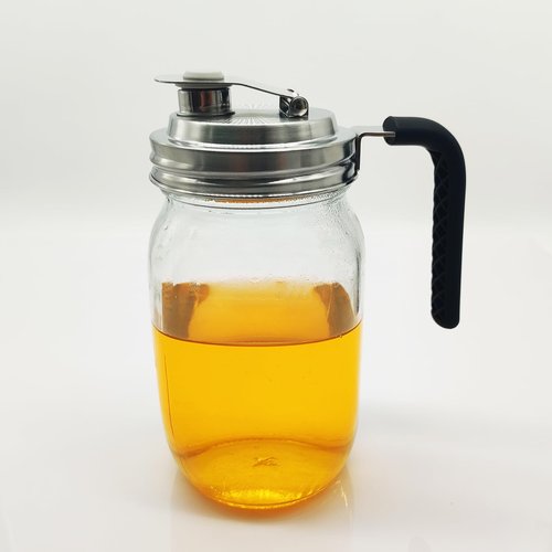 Houjioes Stainless Steel Wide Mouth Mason Jar Flip Pouring Spout Lids with Handle,No Rust Leaking Proof for Home Brewing Fruit Fermenting Drinks Airtight,Turns Mason Jar to Pitcher(2Pack)