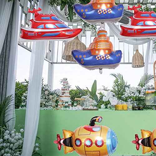 Jumbo Steamship Speedboat Shaped Balloons - 6Pcs for Wedding, Christmas, Birthday, Hawaii, Summer, Beach, Ocean Theme Party Decorate